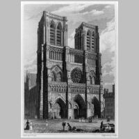 Paris, West front of the Church of Notre Dame, Drawn by A. Pugin ; engraved by J. Tingle (Wikipedia).jpg